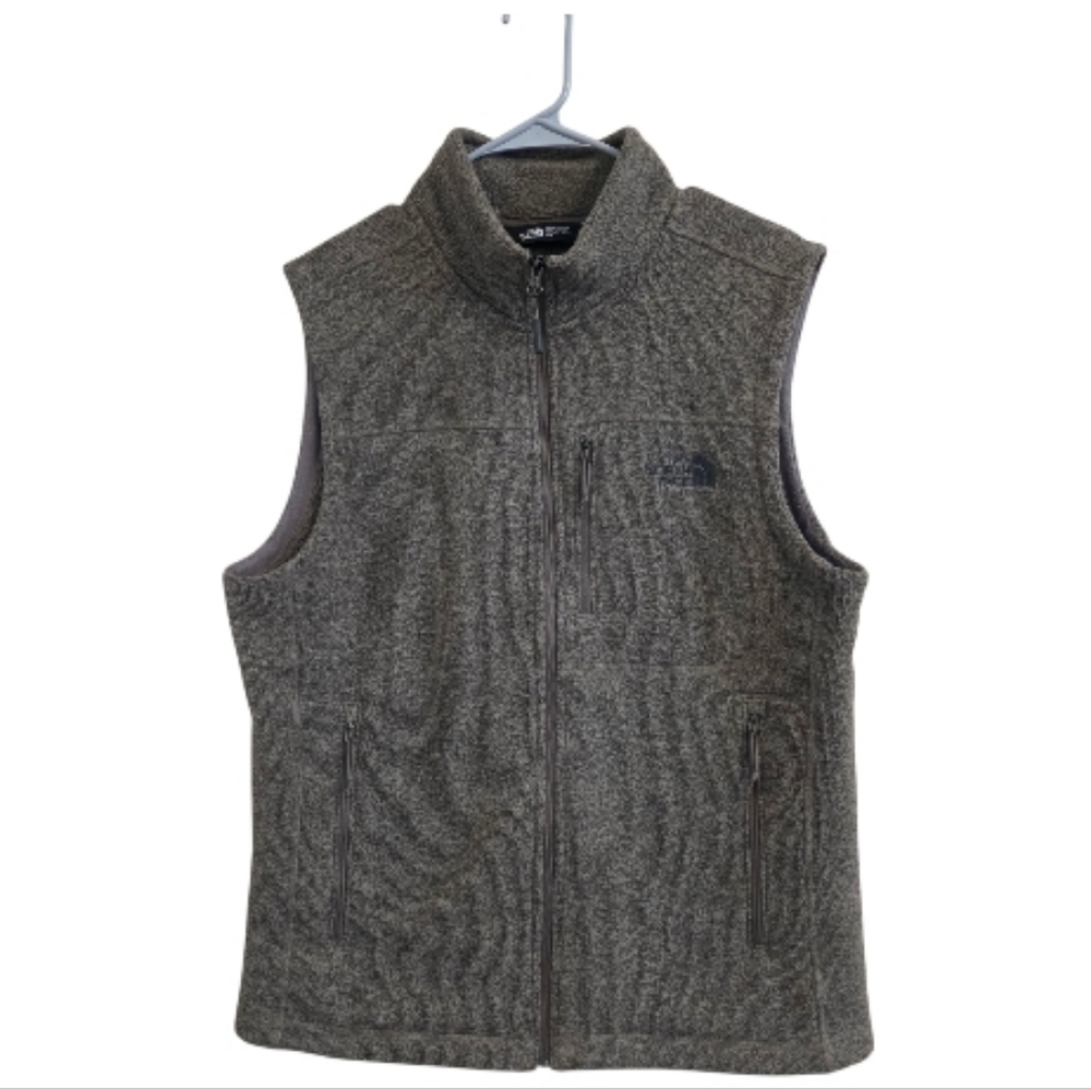The North Face Tsillan Heather Grayish Outdoor Hiking Full Zip Knit Vest Men's M